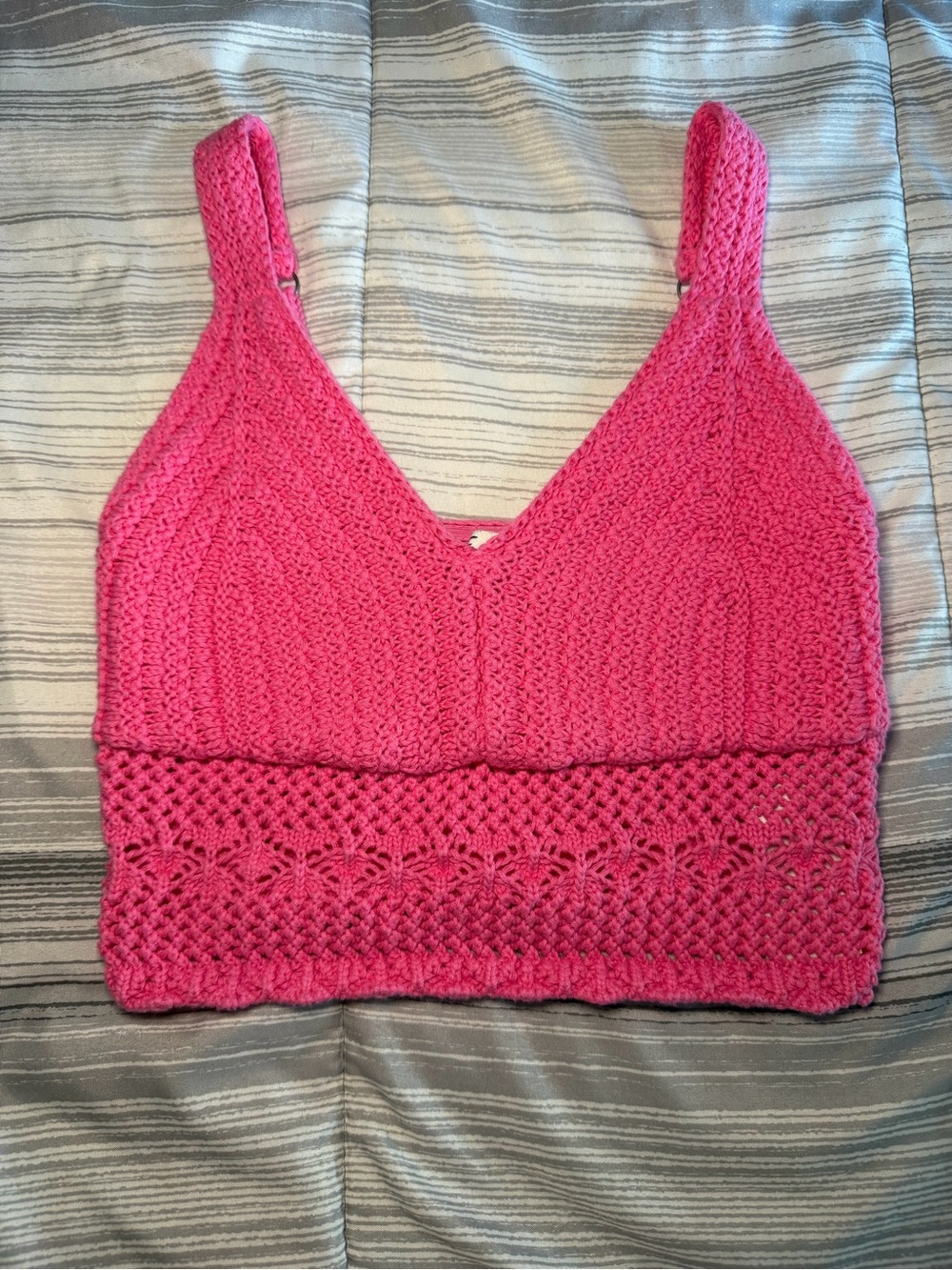 Handmade Pink Crochet Crop Top